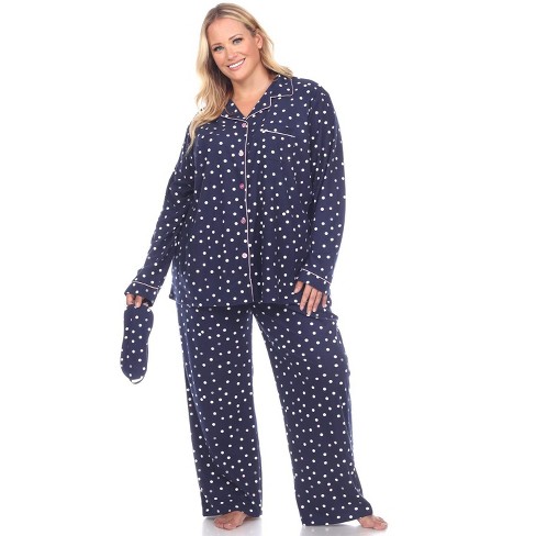 Plus Size Long Sleeve Floral Pajama Set Gray 1x - White Mark : Target