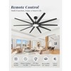 Arceso 92" Industrial Modern Ceiling Fan with LED Light and Remote for Indoor - 2 of 4