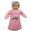 Sophia’s Polar Bear Bunting Snowsuit Sack for 15" Dolls, Pink - 3 of 4