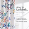 Fantasia Shower Curtain Teal/Blue Single 72x72 - 2 of 4