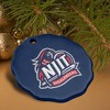 New Jersey Institute of Technology Primary Logo Porcelain Scalloped Holiday Christmas Tree Ornament - 4 of 4