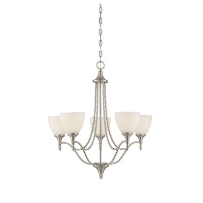 Savoy House Herndon 5 - Light Chandelier in  Satin Nickel