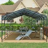 Heavy Duty Metal Carport with Galvanized Steel Roof, Carport Canopy for Driveway Car or Truck, Outdoor Metal Carport with Vertical Roof-Koiai - 2 of 4