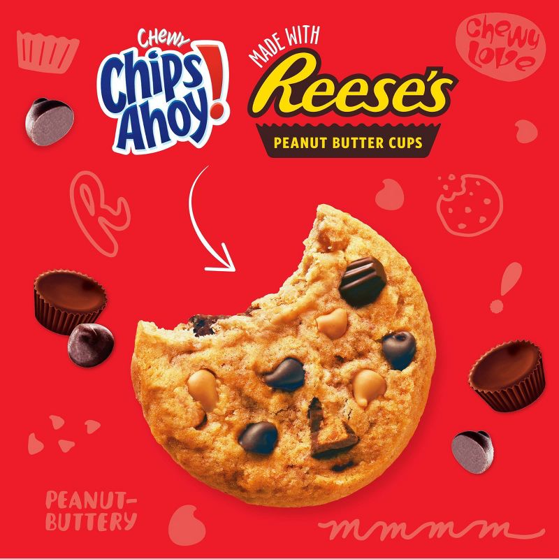 Chips Ahoy! Chewy Chocolate Chip Cookies With Reese's Peanut Butter Cups - 9.5oz, 3 of 14