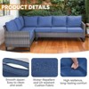 Buenhomino Patio Furniture Set 4 Piece, Wicker Rattan Sofa Couch with Thick Cushion and Coffee Table, L Shape All Weather Outdoor Conversation Set - 4 of 4