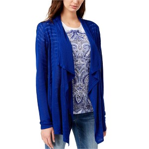 I.N.C International Concepts Womens Draped Cardigan Sweater, Blue, Medium - 1 of 1