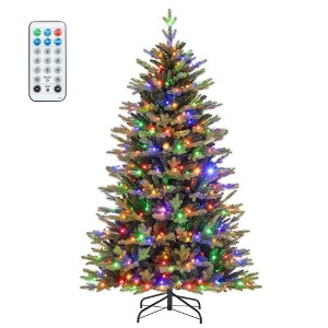 Resenkos 6-Ft Hinged Artificial Christmas Tree with Lights and 3 Auto Timers - Green - 1 of 4