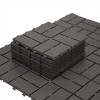 Syemin Carpet Tiles Practical All Weather Patio Interlocking Deck Tiles Four Slat Plastic Outdoor Flooring for Balcony, Gray, 13.4"*13"*24.41" - 2 of 4