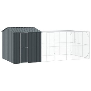 vidaXL Bird Cage Anthracite 416.5 x 103 x 142 cm Galvanized steel - 1 of 4