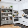 FUFU&GAGA Gray Large Kitchen Cabinet Storage Cabinet Classic Vintage Natural Style - 2 of 4