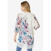 Roaman's Women's Plus Size Printed Lace Cardigan - 3 of 4