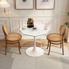 LIVAREEmlen 31.50" Modern Octagonal Coffee Table with Printed White Marble Table Top,Metal Base, for Dining Room, Kitchen, Living Room - 2 of 4