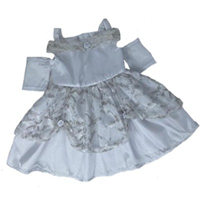 Doll Clothes Superstore White Princess Dress With Silver Accents Fits 18 Inch Girl Dolls