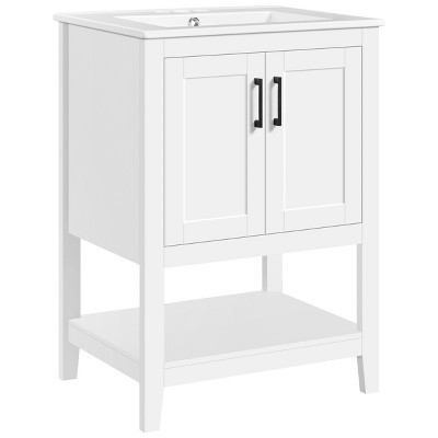 Yaheetech 34inch Bathroom Vanity with Sink, White