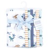 Hudson Baby Boys Cotton Flannel Burp Cloths 7-Pack, Pastel Dino, One Size - 2 of 4