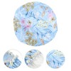 Unique Bargains Women Double Layer Flowers Shower Cap 1 Pc - 3 of 3