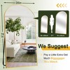 CENGHU Freestanding Mirror Arched Floor Mirror Large Standing Mirror Aluminum Alloy Frame Oversized Mirror Full Length for Living Room Bedroom - 4 of 4