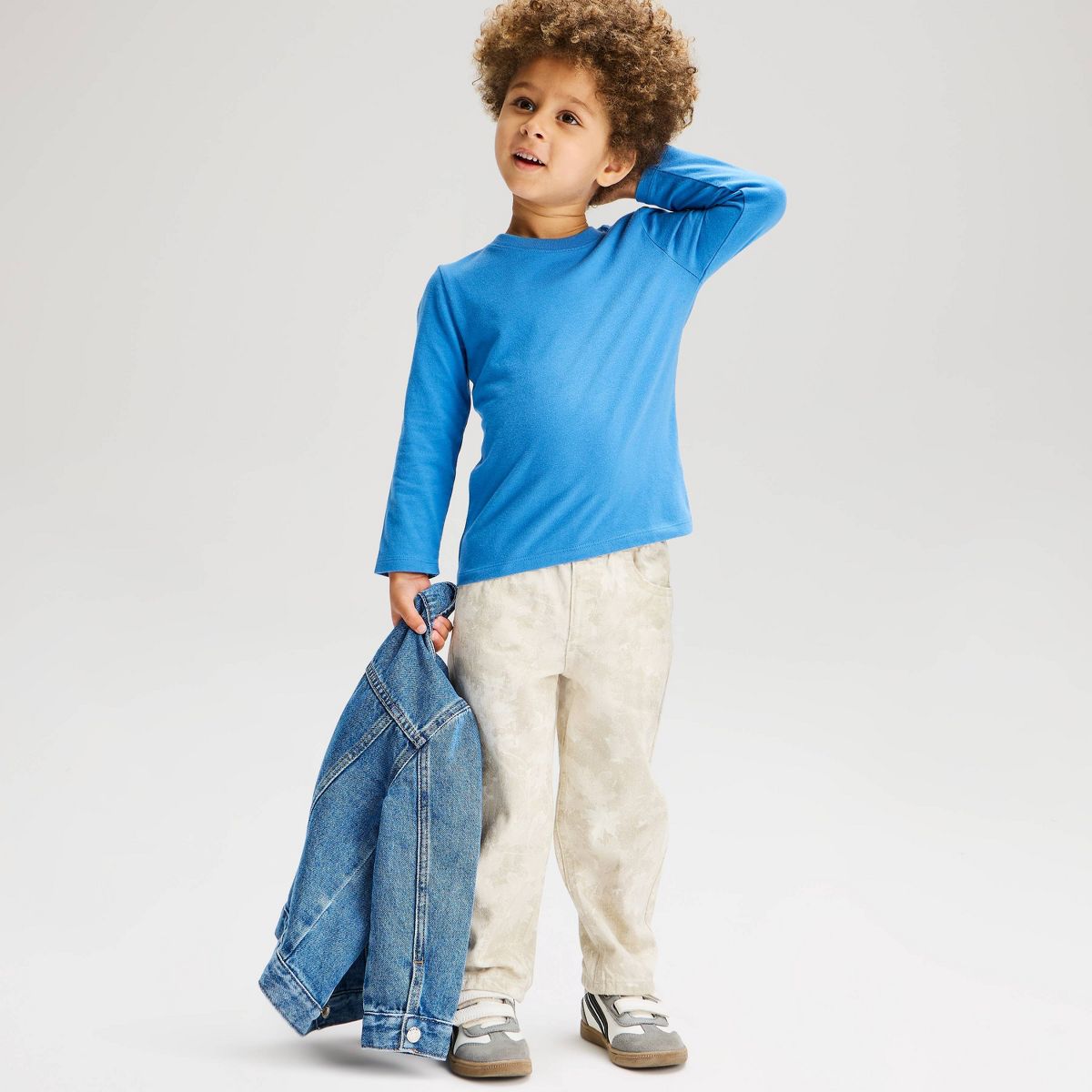 Toddler Boys' Long Sleeve Solid T-Shirt - Cat & Jack™ - thumbnail 4