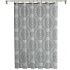 LunaLulinlk Medallion 15-Piece Medallion Polyester Shower Curtain Set, Silver - 2 of 4