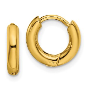 Chisel Stainless Steel Polished Yellow IP-plated 2.5mm Hinged Hoop Earrings - 1 of 4