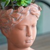 NAYSAYE Garden Decor Visage Head Bust Cement Planter for Indoor and Outdoor Display, Brown, 6.3"*5.9"*9.1" - 3 of 4