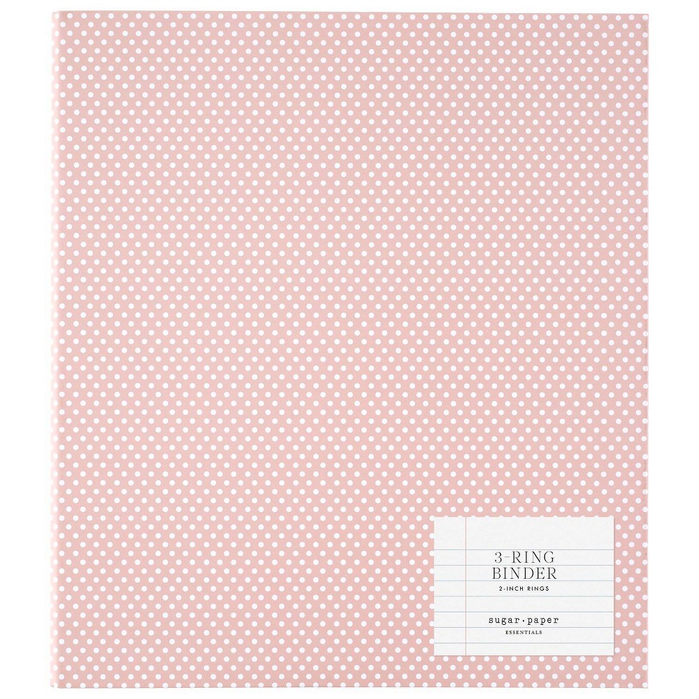 Sugar Paper Essentials 1" Ring Binder Light Pink Dot