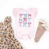 The Juniper Shop Patriotic Bows Stacked Coquette Flutter Sleeve Bodysuit - 3 of 4
