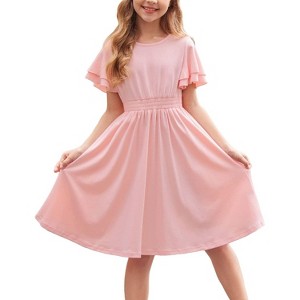light pink flowy dress short Wayward Maxi Dress - Yellow, Pink and Cream, Large | Hazel and Olive main image 1