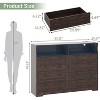 Dresser with 8 Drawers, Wood Bedroom Dresser with Charging Station & LED Lights - 2 of 4