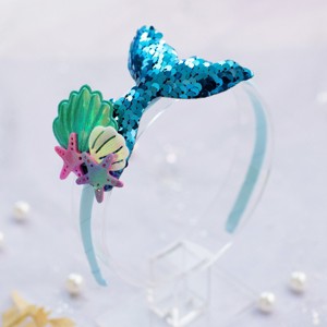 Summer Crystal - Sequin Mermaid Tail with Starry Shell Headband - 1 Pack - 1 of 3