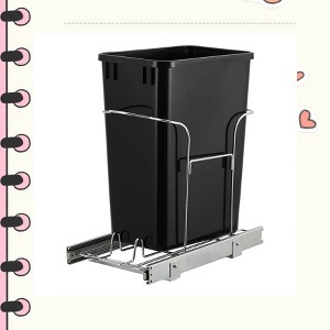 Garvee 1×30 QT Garbage Waste Recycling Bin - Pull-Out Trash Can with Full Extension Slides, Space-Saving Design - 1 of 4