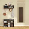 31.5" Small Shoe Bench, Entryway Bench With Shoe Storage, Hall Tree Shoe Bench Industrial 6 in 1 Coat/Shoe Rack, for Entryway, Hallway, Living Room - 2 of 4