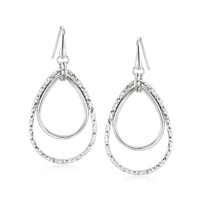 Ross-Simons Italian Sterling Silver Double Teardrop Earrings