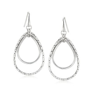 Ross-Simons Italian Sterling Silver Double Teardrop Earrings - 1 of 4