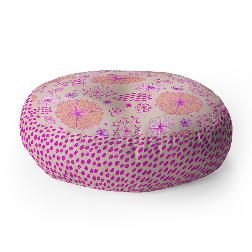 23x23 Gabi Paris In June Floor Pillow Pink - Deny Designs was $89.0 now $71.2 (20.0% off)