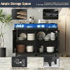 55" Sideboard Buffet Cabinet with Storage, Minimalist Credenza Kitchen Table with 2 AC Power Outlets and Drawer with LED Lights - 4 of 4