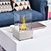 NAYSAYE Tabletop Fireplace 7.75 Inch Stainless Steel Fire Bowl for Home Living Room or Bedroom Decor, Silver, 7.75"*7.75"*13" - 2 of 4