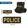 Unique Bargains 2 Pcs Police Embroidered Patch with Hook Loop for Vest Jacket Clothes Hats White 1 Pc Small and 1 Pc Large - 2 of 4