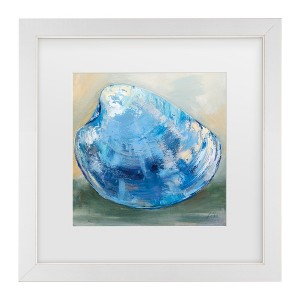 Trademark Fine Art - Jeanette Vertentes Beach Comber Dark Blue Matted Framed Art - 1 of 4