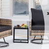 3-Piece Wicker Patio Seating Set with Swivel Chairs and Coffee Table, Outdoor Rattan Furniture for Porch, Balcony, Garden or Deck-The Pop Home - 3 of 4