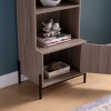 GlasFlength Decorative Storage Cabinets Bakers Rack, Kitchen Display Storage Cabinet Warm Earthy Rich cozy Dark Taupe, Brown, 22"*6"*44.75" - 3 of 4