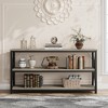 3-Tier Console Table with Storage Shelves, Industrial Rectangular Entryway & Sofa Table for Hallway, Living Room, Bedroom - 4 of 4