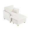 GlasFlength Modular Sofa, Lounge Set with Ottomans, Stylish Comfort for Patio or Indoor Living Spaces, White,60”*36”*33.5" - 4 of 4