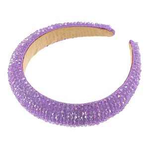 Unique Bargains Women's Bling Rhinestone Padded Hairband Faux Crystal Hair Accessories 1.18 Inch Wide 1 Pc - 1 of 4