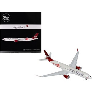 Airbus A330-900 Commercial Aircraft "Virgin Atlantic" (G-VSRB) Gray w/Red "Gemini 200" Series 1/200 Diecast Model by GeminiJets - 1 of 3