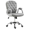 SKRAN Velvet Home Office Chair, Button Tufted Desk Chair with Padded Armrests, Adjustable Height and Swivel Wheels - 2 of 4