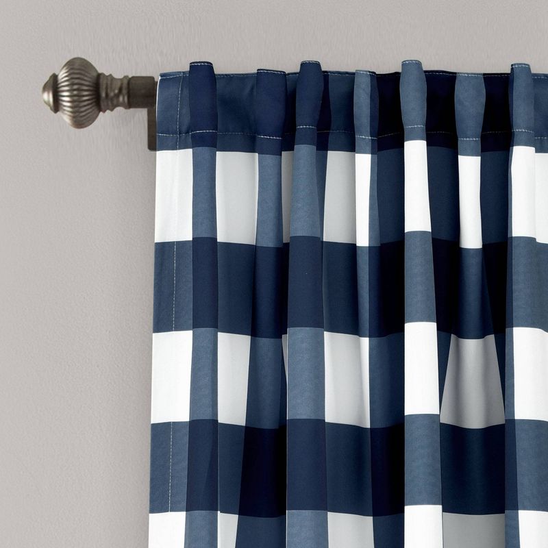 Set of 2 Kelly Checker Light Filtering Window Curtain Panels - Lush Décor, 3 of 14