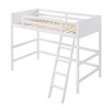 NicBex Twin Size Loft Bed with Ladder,Loft Bed Frame with Guardrails,Bed Frame for Kids,Box Spring Not Required - 4 of 4