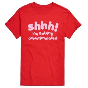 Men's - Instant Message - Shhh Overstimulated Short Sleeve Graphic T-Shirt - 1 of 4