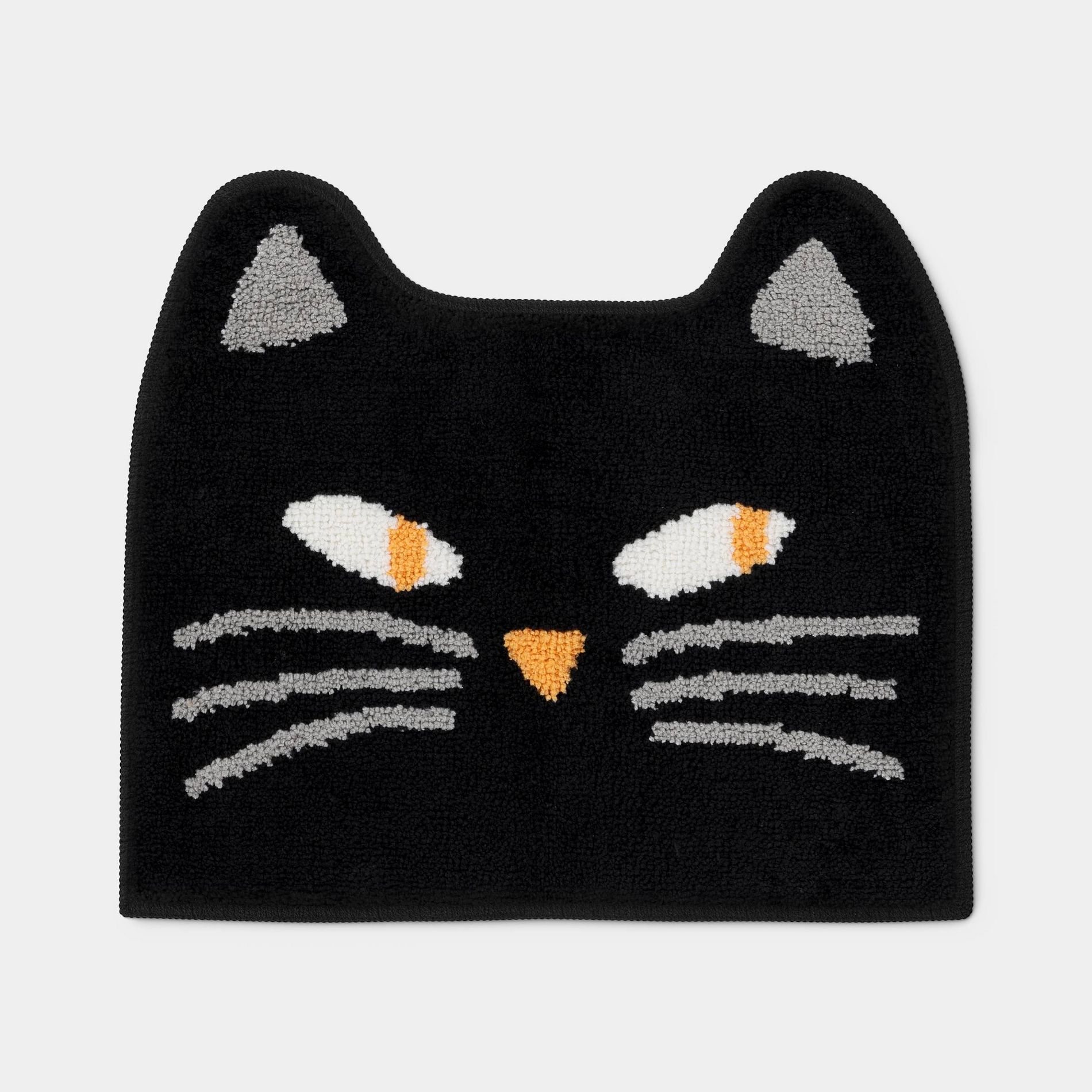 19"x21" Halloween Cat Face Bath Rug Black - Hyde and EEK! Boutique™